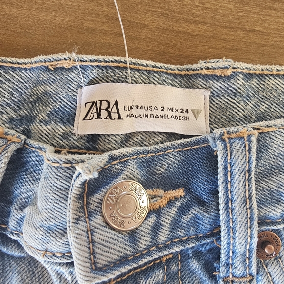 NWOT ZARA DENIM SHORTS SIZE 2 - Picture 7 of 13